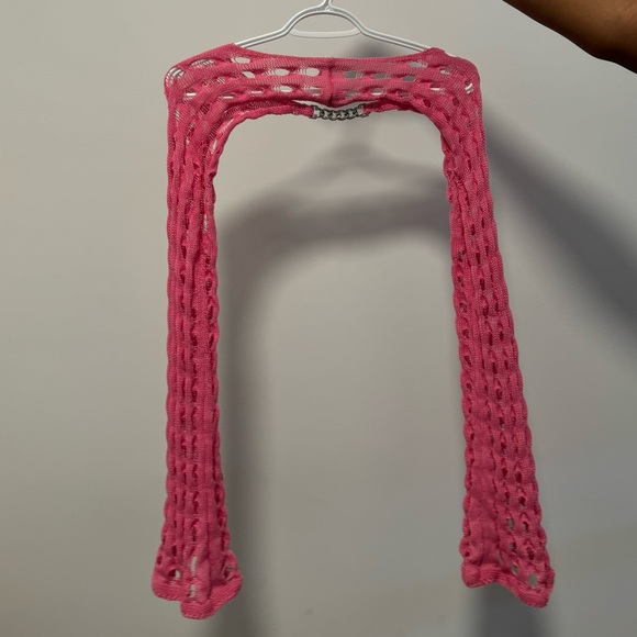 Pink Bolero with silver chain accessory (Y2K) - Picture 3 of 3
